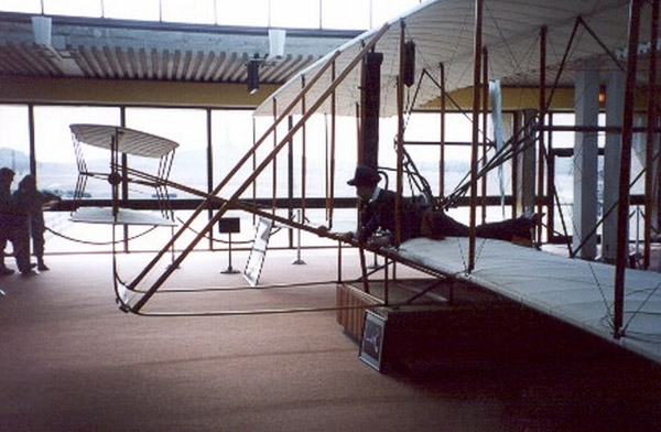 Wright Flyer display in the visitor center