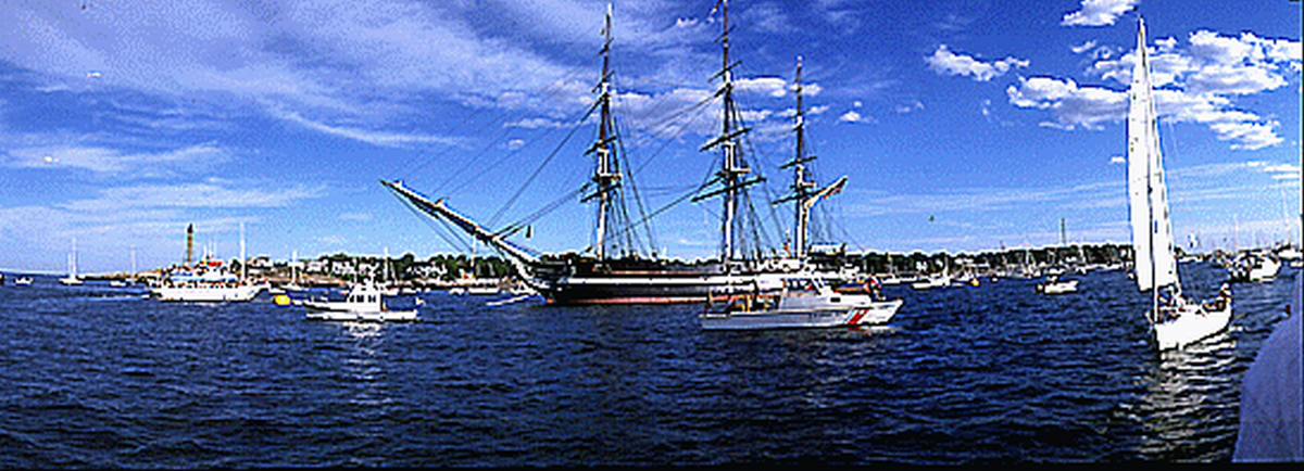 USS Constitution Sets Sail, Marblehead Harbor MA, July 1997