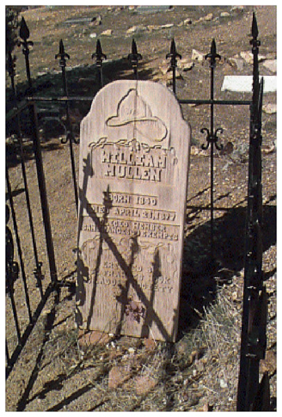 Boot Hill wooden headstone