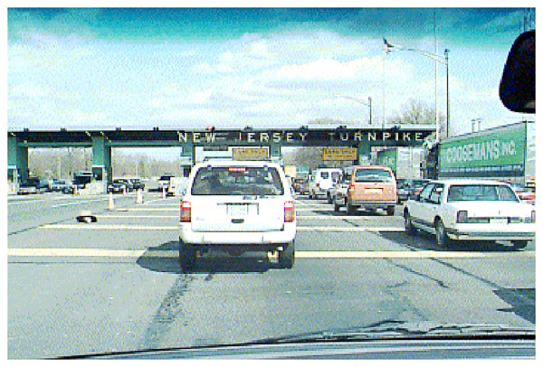 Tollbooth along the New Jersey turnpike
