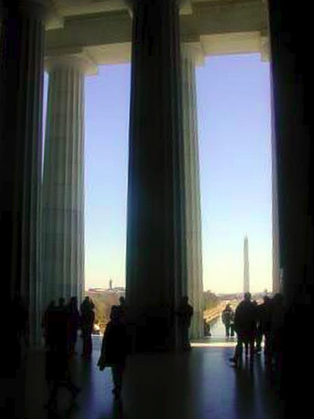 Washington DC, Washington monument from the Lincoln memorial