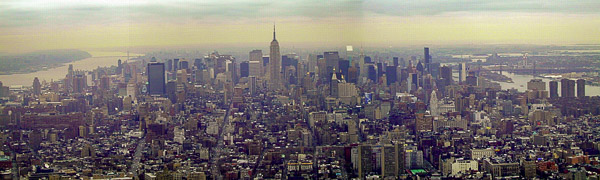 New York City view from World Trade center