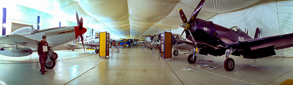 Tillamook Air Museum, P-51 Mustang and Vought F4U Corsair