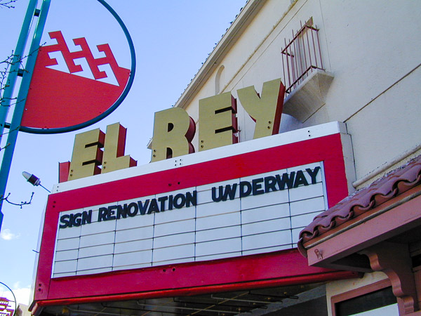 Downtown section of Route 66. El Rey Theater
