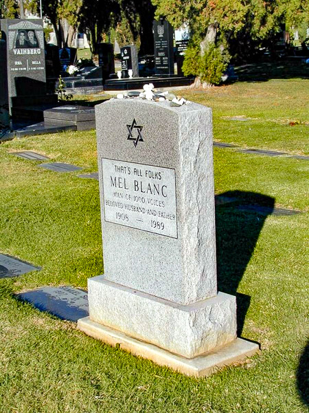 Hollywood Forever Cemetery, Mel Blanc grave, That's all folks