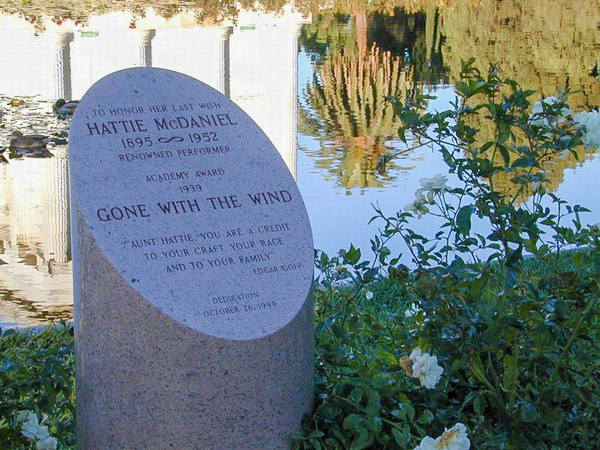 Hollywood Forever Cemetery. Hattie McDaniel monument