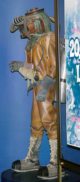 20,000 Leagues Under the Sea exhibit, dive suit and hero Nautilus model