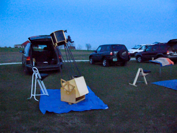 Louisville Astronomical Society star party, my setup with my van in the background.