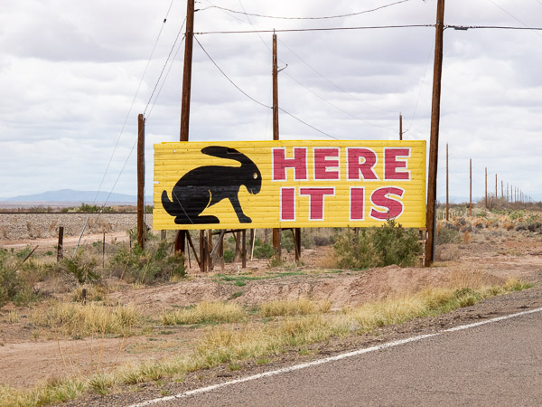 Jack Rabbit trading Post sign, Joseph City, AZ