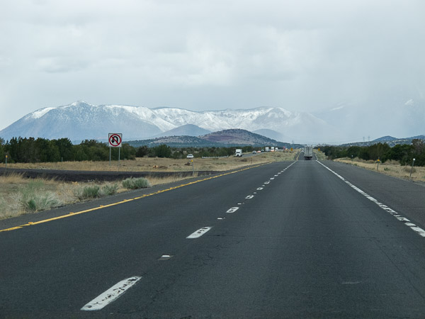 I-40 heading west into Flagstaff, AZ