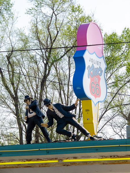 Jake and Elwood, Blues brothers stautes along rt 66. Joliet, IL