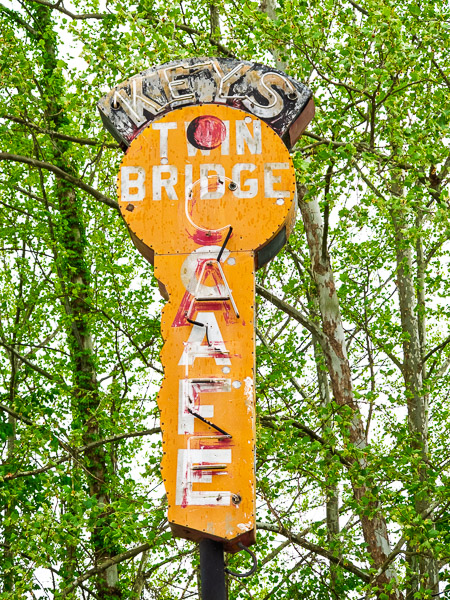 Keys Cafe sign at the Route 66 State Park in St Louis County, MO