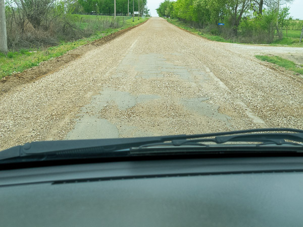 9 foot wide section of route 66. The "ribbon road" in Miami, OK.