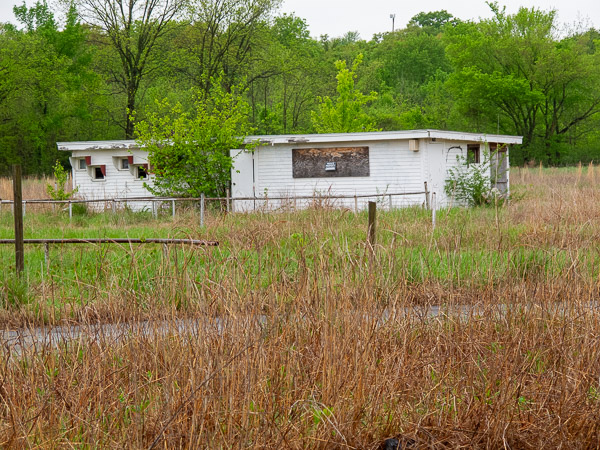 Drive-in theater projection hut along Route 66, Sapulpa, OK