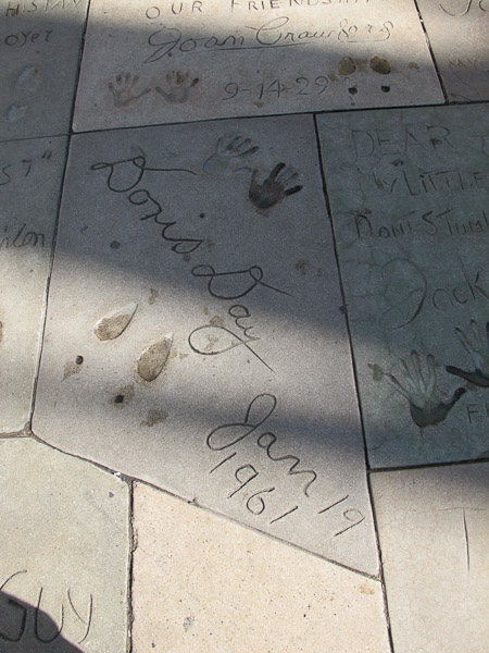 Grauman's Chinese Theatre footprints Doris Day