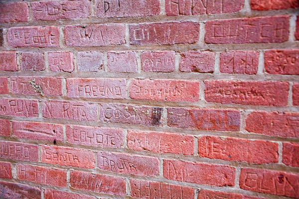 Preston Castle/Preston School of Industry, bricks with names enscribed
