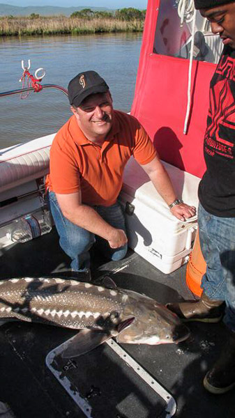 Sturgeon fishing on Suison Bay