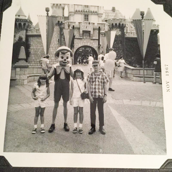 My sisters and I at Disneyland in 1967. We were there one to two years earlier.