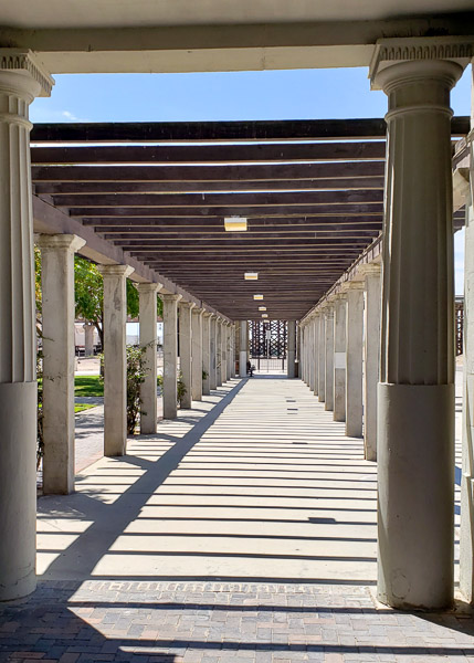 Barstow Railroad station and Harvey House. This building contains the railroad and route 66 museums.