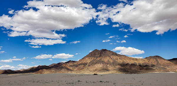 Little Dumont Dunes OHV outside Death Valley. Normally these dunes are covered with people and vehicles