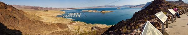 Lake Meade area. Boulder dam was closed along with the viewpoints. This is the closet I could get to the dam which is just around that hill on the right.