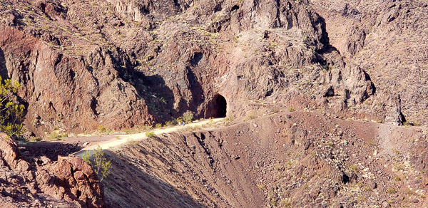 Lake Meade area. Railroad tunnel for Boulder dam