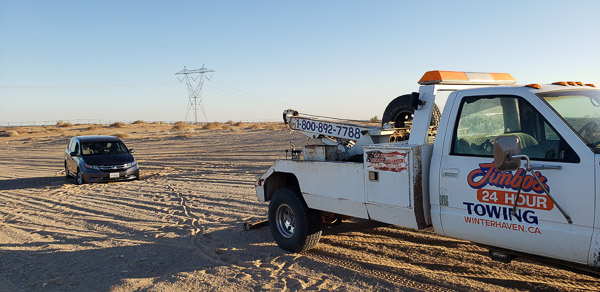 Stuck in the soft sand