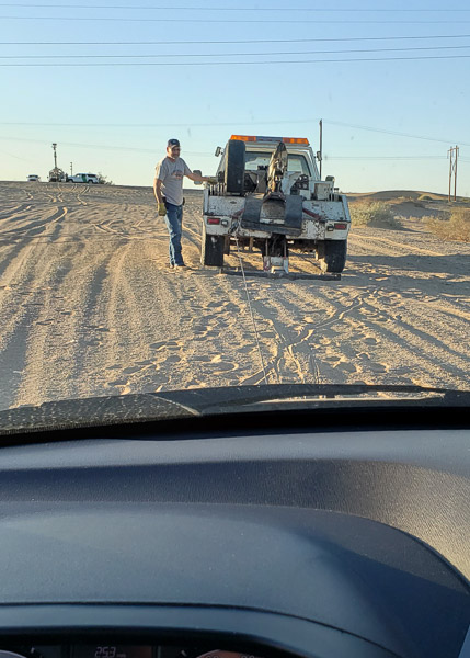 Stuck in the soft sand